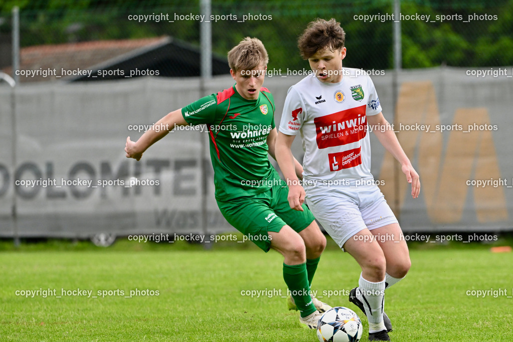 FC ASKÖ Gmünd vs. Rapid Lienz  | #4 Daniel Pichorner ASKÖ Gmünd, #18 Oliver Gomig Rapid Lienz, FC ASKÖ Gmünd vs. Rapid Lienz , FC ASKÖ Gmünd vs. Rapid Lienz  am 02.06.2024 in Gmünd (Sportplatz Gmünd), Austria, (Photo by Bernd Stefan)