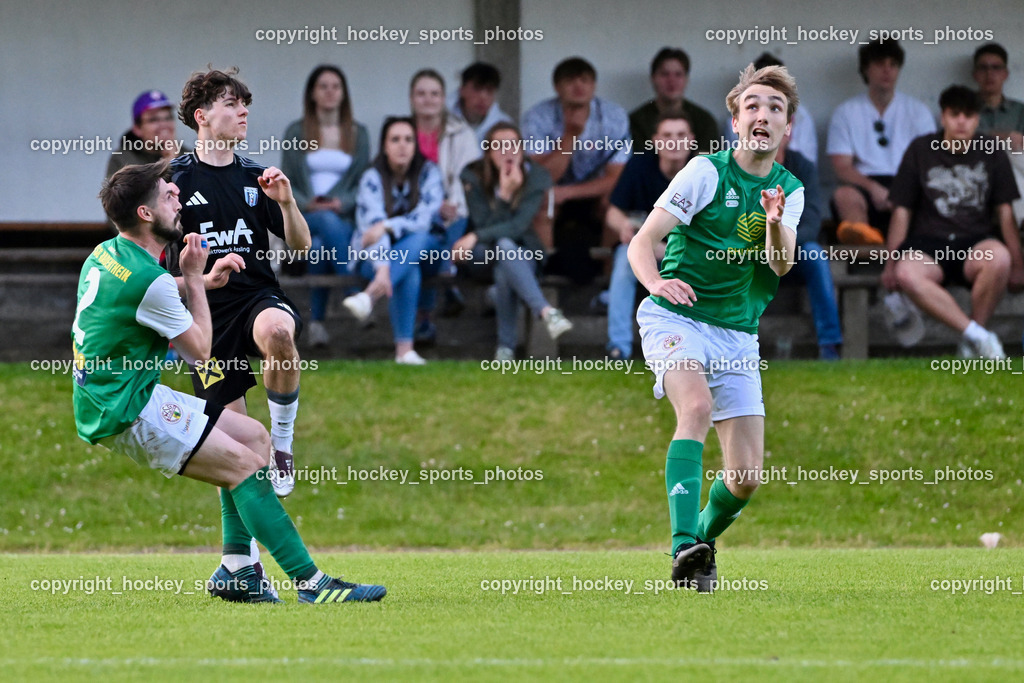 WSG Radenthein vs. URC Thal Assling | #2 Alexander Rauter WSG Radenthein, #3 Kilian Linus Ambrosch WSG Radenthein, #22 Samuel Stephan Schönegger URC Thal Assling, WSG Radenthein vs. URC Thal Assling, WSG Radenthein vs. URC Thal Assling am 30.05.2025 in Radenthein (Sportplatz Radenthein), Austria, (Photo by Bernd Stefan)
