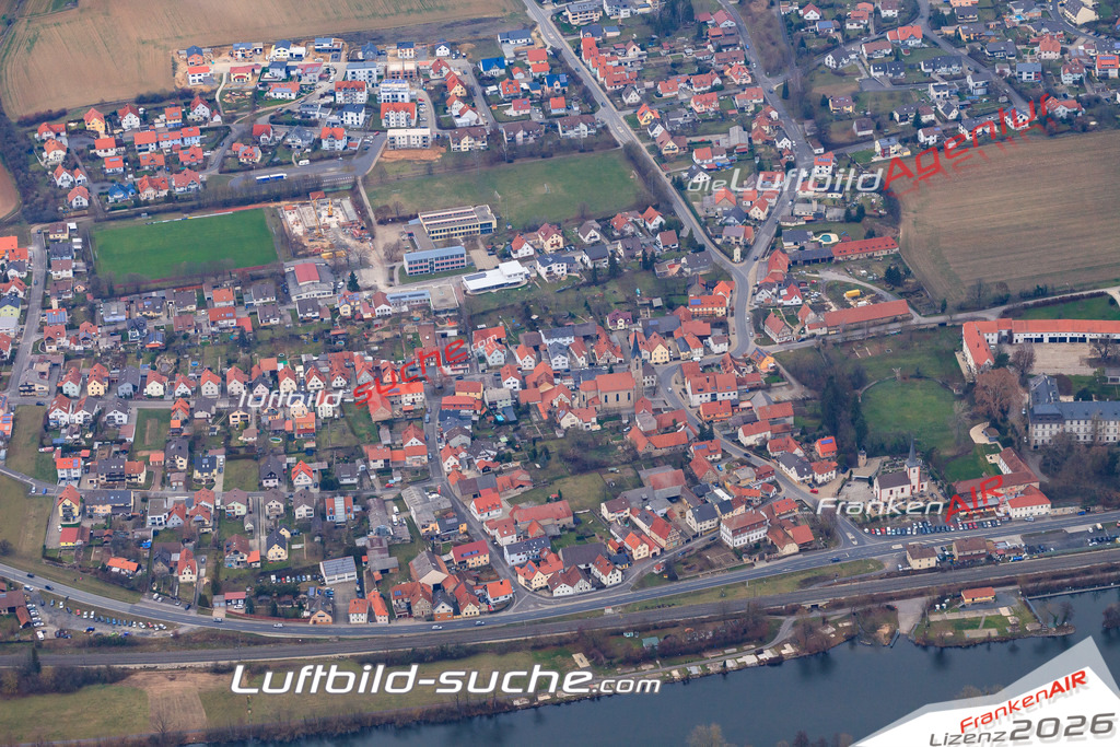 aktuelles Luftbild von Obertheres  - Luftaufnahme wurde 2018 von https://frankenair.de mittels Flugzeug (keine Drohne) erstellt.
