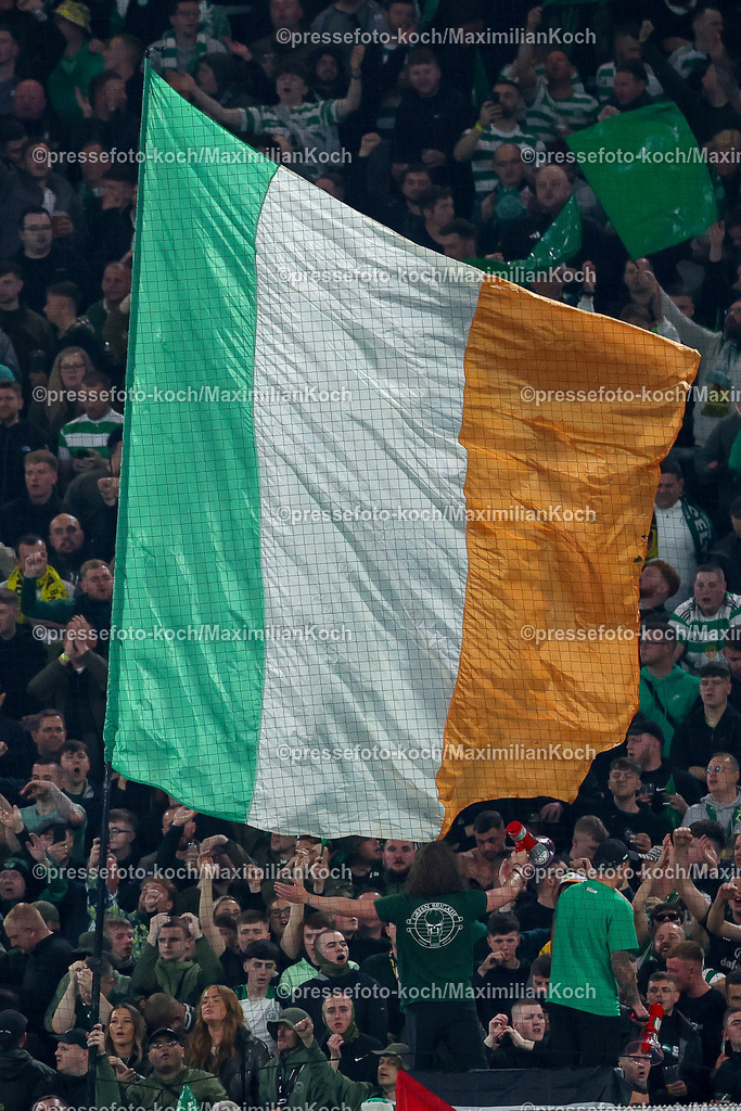 BVB01102402117 | 01.10.2024, Fußball, UEFA Champions League, Borussia Dortmund - Celtic Glasgow, 2. Spieltag, Signal Iduna Park, Saison 2024 2025: Irische Fahne im Gästeblog