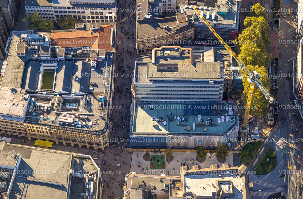 Dortmund241006110 | Luftbild, Platz von Netanya mit Geschäftshaus Baustelle zwischen Westenhellweg und Kampstraße, City, Dortmund, Ruhrgebiet, Nordrhein-Westfalen, Deutschland