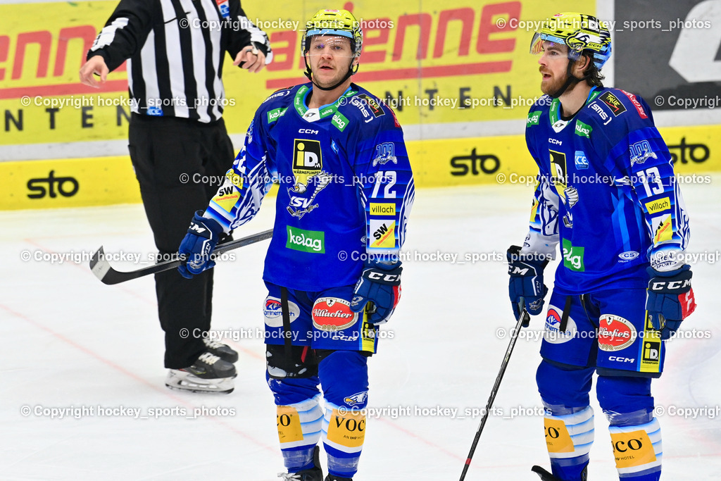 EC IDM Wärmepumpen VSV vs. EC KAC 20.12.2022 | #72 Hughes John, #13 Collins Chris, Jubel EC VSV Mannschaft