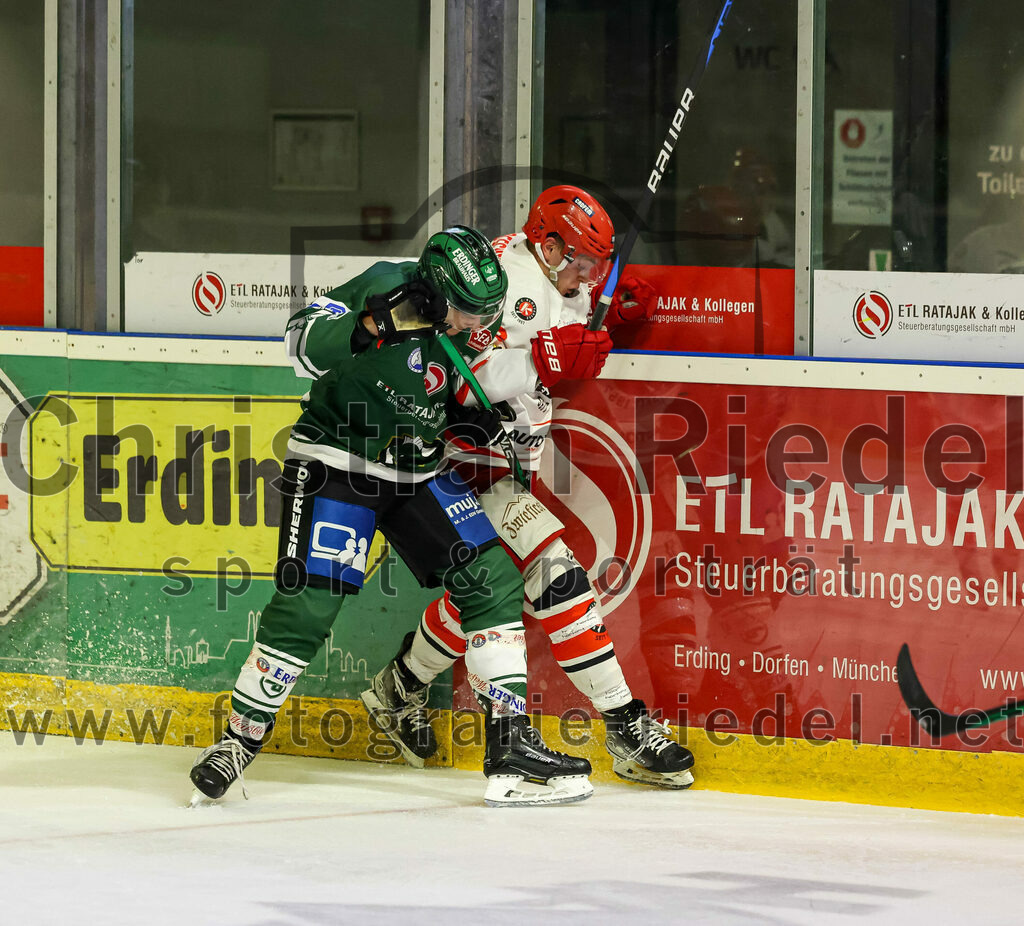 2023-10-20_155_TSV_Erding_gegen_EHC_Klostersee | Erding, Deutschland, 20.10.2023:.Eishockey, Bayernliga Vorrunde 2023 / 2024, 2. Spieltag, TSV Erding gegen EHC Klostersee, Endergebnis: 7:2..Foto: Christian Riedel / fotografie-riedel.net