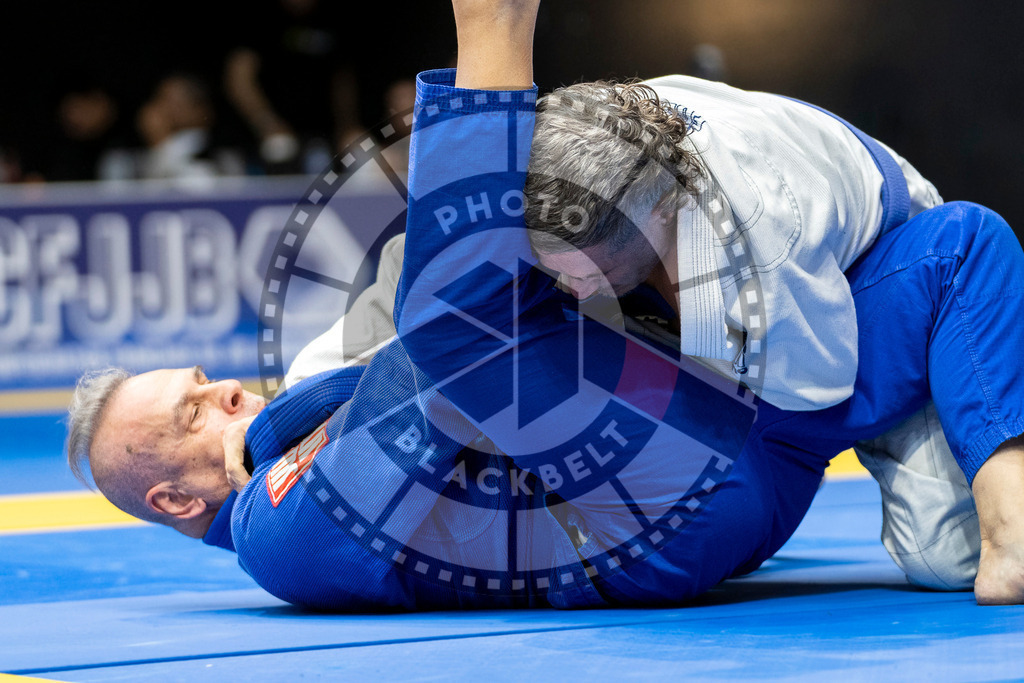 20240122PBB6591 | Fighters compete during the second day of the IBJJF European Championship in Paris, France, on January 22, 2024.