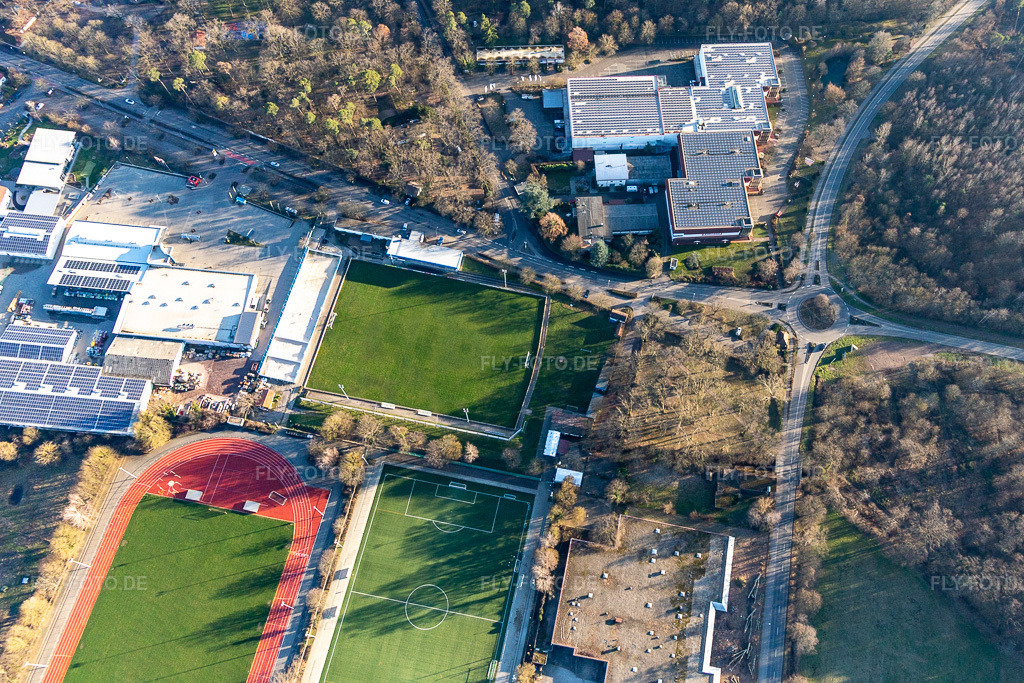 Luftbild: Ehrmann Einrichtungshaus in Herxheim bei Landau im Bundesland Rheinland-Pfalz in Deutschland. Foto: IMG_125632.jpg vom 21.02.2021 durch Werner Riehm/FLY-FOTO.de