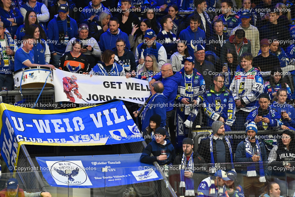 EC IDM WÄRMEPUMPEN VSV vs. MOSER MEDICAL GRAZ99ERS | EC VSV Fans, Get Well Jordan Murray Transparent, EC IDM WÄRMEPUMPEN VSV vs. MOSER MEDICAL GRAZ99ERS, EC IDM WÄRMEPUMPEN VSV vs. MOSER MEDICAL GRAZ99ERS am 12.03.2026 in Villach (Stadthalle Villach), Austria, (Photo by Bernd Stefan)