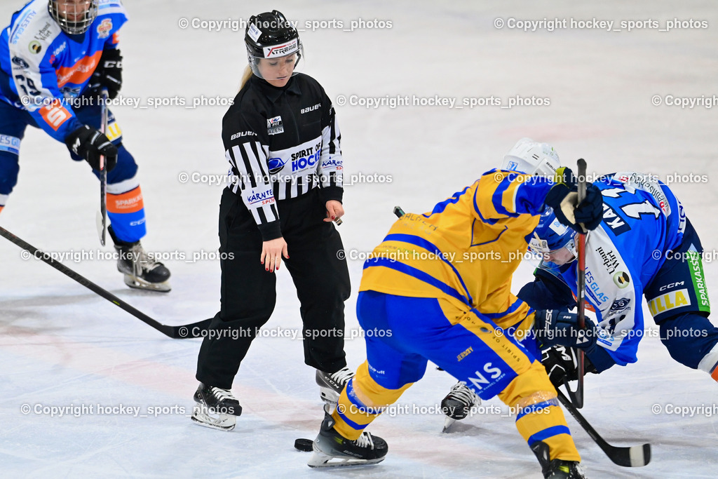 ESC SPARKASSE STEINDORF vs. 1. EHC ALTHOFEN | Klemm Anja Referee, #11 Kalan Luka ESC Steindorf, ESC SPARKASSE STEINDORF vs. 1. EHC ALTHOFEN, ESC SPARKASSE STEINDORF vs. 1. EHC ALTHOFEN am 30.11.2025 in Steindorf (Ossiachersee Halle), Austria, (Photo by Bernd Stefan)