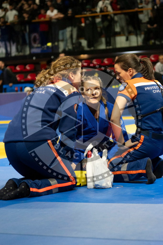 20240119PBB1168 | Fighters compete during the IBJJF European Championship in Paris, France, on January 19, 2024.