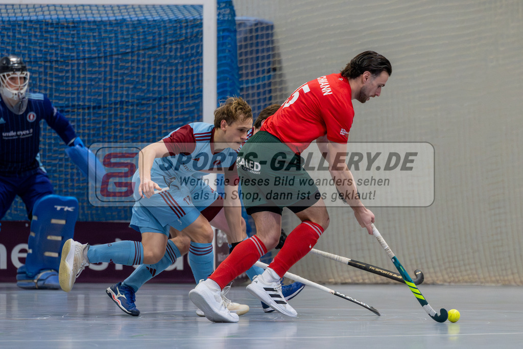 SFE_20260131_0063 | Mönchengladbach, Deutschland, 31.01.26: Hallenhockey 1. Bundesliga Herren Playoff zwischen Crefelder HTC - UHC Hamburg im GHTC Halle am 31.01.2026 in Mönchengladbach, Deutschland. (Foto von Stephan Fehrmann)Mönchengladbach, Germany, 31.01.26: Hallenhockey 1. Bundesliga Herren Playoff between Crefelder HTC - UHC Hamburg in GHTC Halle at 31.01.2026 in Mönchengladbach, Deutschland. (Foto from Stephan Fehrmann)