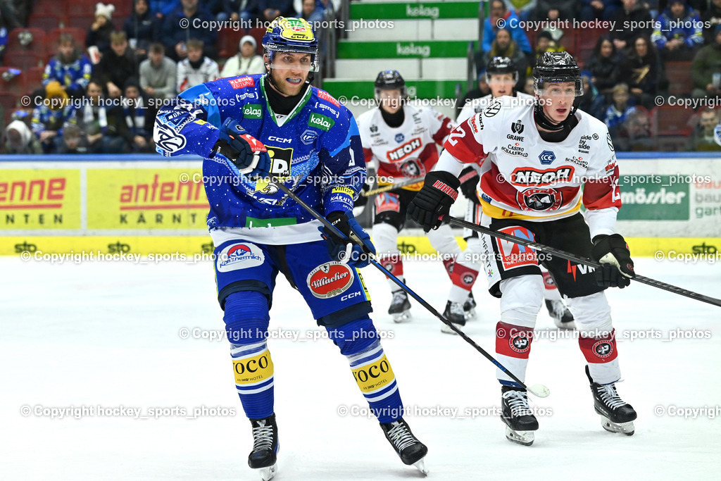 EC IDM Wärmepumpen VSV vs. Pioneers Vorarlberg | #26 VAN NES Guus EC VSV, #12 Passolt Joshua PIONEERS VORARLBERG, EC IDM Wärmepumpen VSV vs. Pioneers Vorarlberg, EC IDM Wärmepumpen VSV vs. Pioneers Vorarlberg am 14.12.2024 in Villach (Stadthalle Villach), Austria, (Photo by Bernd Stefan)