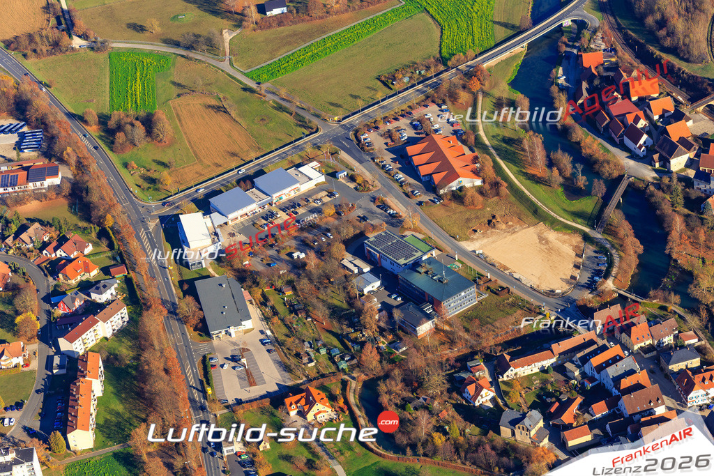 Das Luftbild der Stadt Ebermannstadt wurde 2018 vom Flugzeug heraus erstellt (keine Drohne) Aufnahmehöhe ca.400 Meter- hohe Auflösung für beste Druck-Qualität