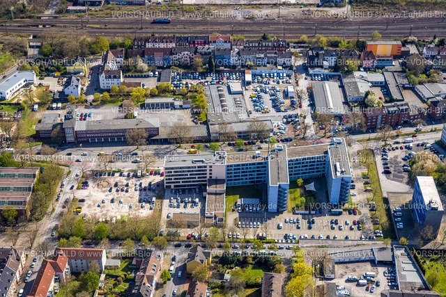 Gelsenkirchen220402542 | Luftbild, Polizeiwache-Süd und Landesbetrieb Straßenbau NRW, Gelsenkirchen-Bulmke-Hüllen, Gelsenkirchen, Ruhrgebiet, Nordrhein-Westfalen, Deutschland