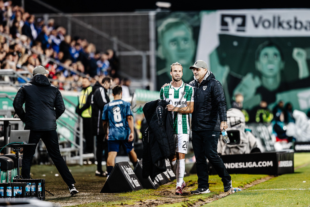 2. Bundesliga, Saison 2024/25, 7. Spieltag: SC Preußen Münster - FC Schalke 04 | Münster, 28.09.2024: 2. Bundesliga, 7. Spieltag, SC Preußen Münster gegen FC Schalke 04 im LVM-Preußenstadion in Münster. Foto: sportfotografie.ms | Markus Paletta - Realisiert mit Pictrs.com