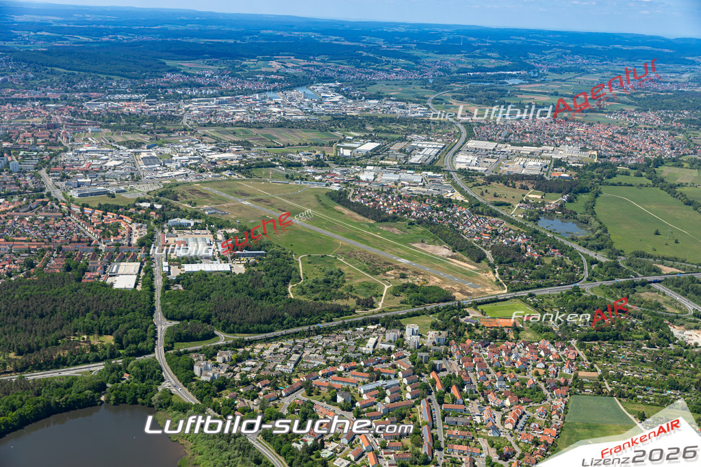 Die Luftbildaufnahme Lichteneiche -  wurde 2020 mittels Flugzeug (keine Drohne) erstellt. Perfekte Schärfe und Druck- Ergebnisse- Garantiert!