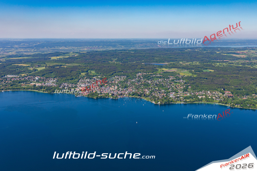 Aktuelles Luftbild von  Tutzing - Die Luftaufnahme wurde 2021 mittels UL-Flugzeug erstellt ( keine Drohne ) - hochauflösende Kamera-Systeme von  Canon -Beste Qualität - Für grossformatige Ausdrucke geeignet. Die Geschenkidee !