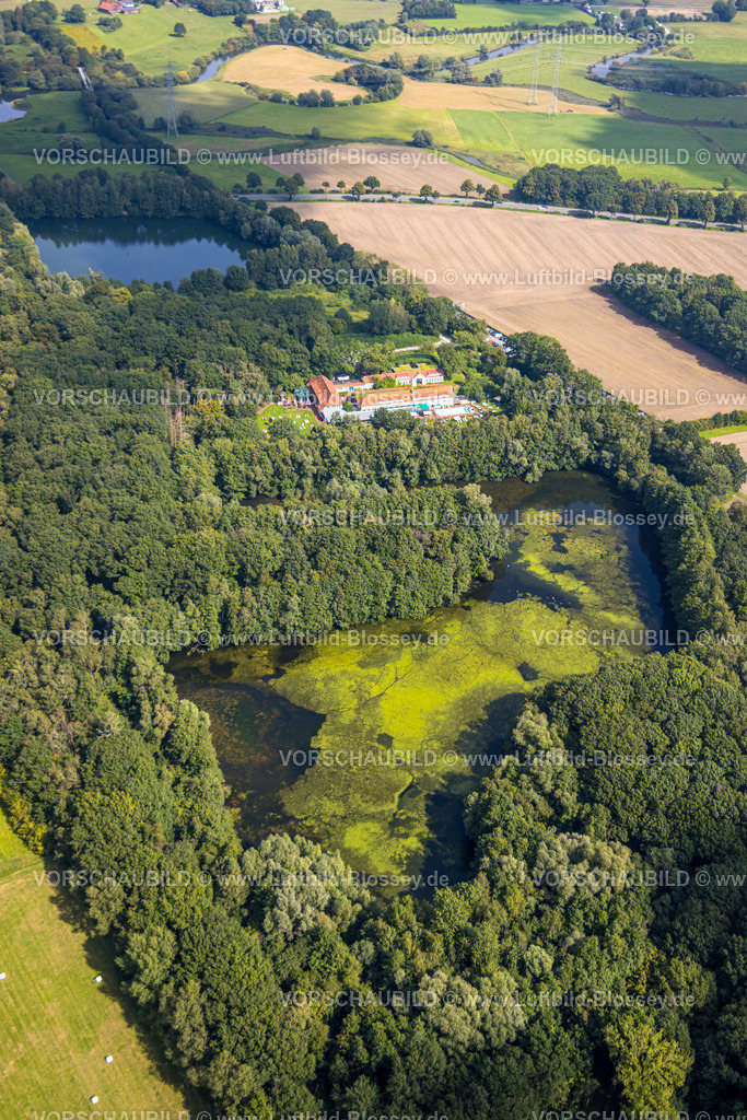 Hamm230900534 | Luftbild, Gut Sternholz Hamm, Hotel und Wellness und Liegewiese, Haarener Baggerseen Landschaftsschutzgebiet, Uentrop, Hamm, Ruhrgebiet, Nordrhein-Westfalen, Deutschland
