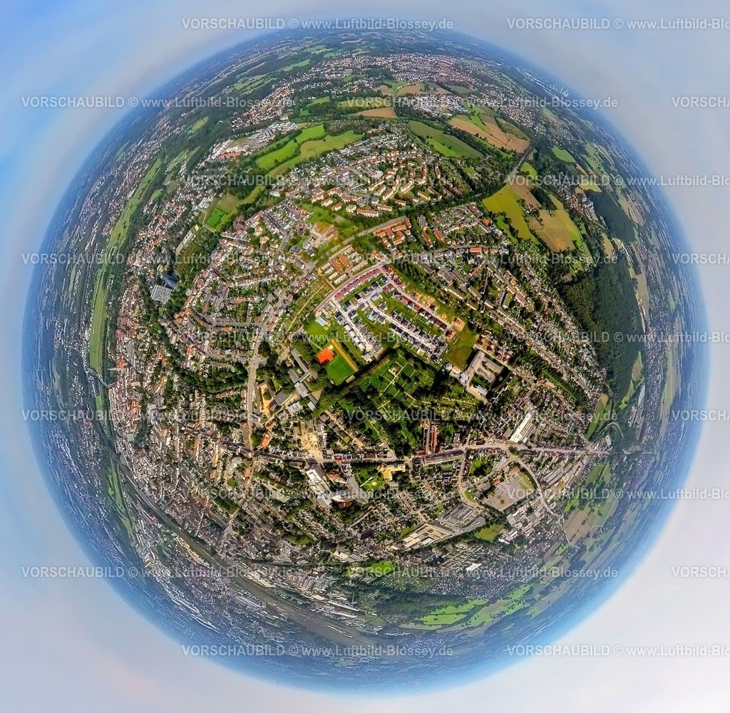 Hamm230990155 Sued Beisenkampsiedlung | Luftbild, Ortsansicht Hamm-Süd, Baustelle und Neubau Wohngebiet Auf dem Beisenkamp, Erdkugel, Fisheye Aufnahme, Fischaugen Aufnahme, 360 Grad Aufnahme, tiny world, Mitte, Hamm, Ruhrgebiet, Nordrhein-Westfalen, Deutschland