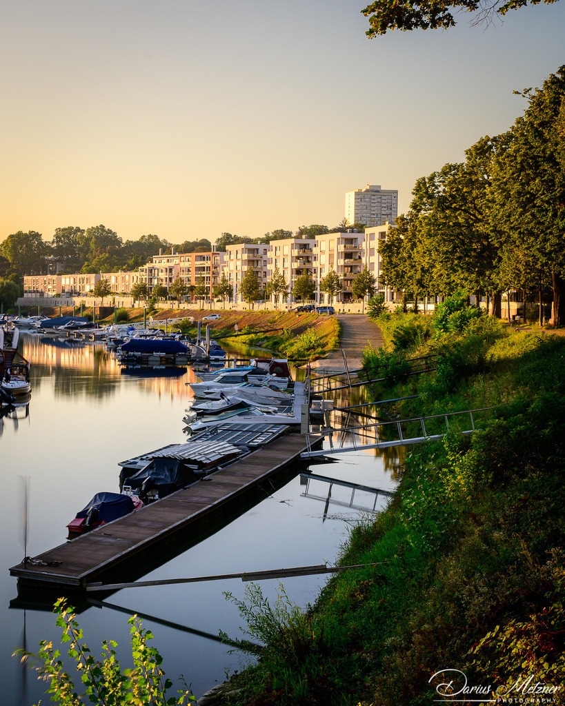 Sonnenaufgang am Winterhafen in Mainz | Sonnenaufgang am Winterhafen in Mainz