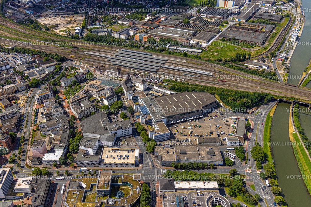 Hamm240706705 | Luftbild, Technisches Rathaus Hamm am Hauptbahnhof Hbf, City Übersicht, Mitte, Hamm, Ruhrgebiet, Nordrhein-Westfalen, Deutschland