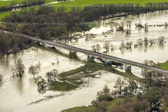 Bochum231202098Ruhr | Luftbild, Ruhrhochwasser, Weihnachtshochwasser 2023, starke Regenfälle,  Stiepel, Bochum, Ruhrgebiet, Nordrhein-Westfalen, Deutschland