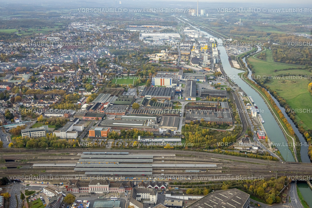 Hamm221012083 | Luftbild, Hafen Hamm, Hauptbahnhof Hamm, Datteln-Hamm-Kanal, Mitte, Hamm, Ruhrgebiet, Nordrhein-Westfalen, Deutschland