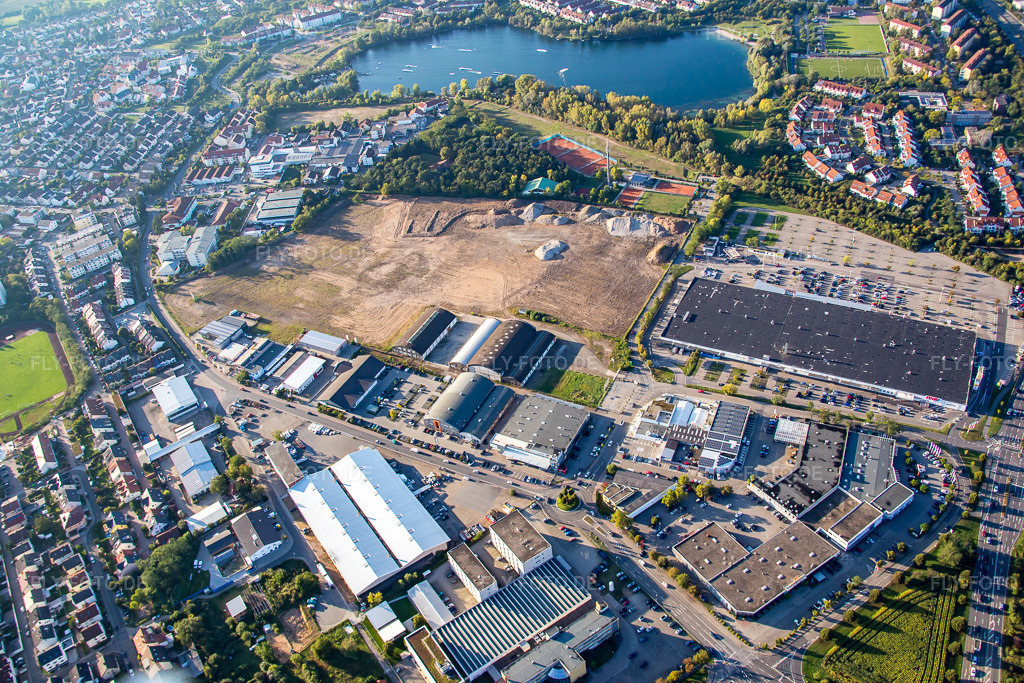 Luftbild: Brühl, Gewerbegebiet Schütte-Lanz-Park in Brühl im Bundesland Baden-Württemberg in Deutschland. Foto: IMG_073011.jpg vom 23.09.2014 durch Werner Riehm/FLY-FOTO.de