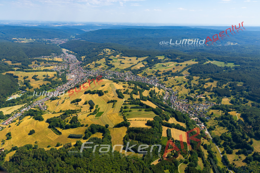 Das Luftbild zeigt :  Frammersbach - Die Luftaufnahme wurde 2023 vom UL-Flugzeug aus erstellt ( keine Drohne ) - Hochauflösende Luftaufnahme - Für grossformatige Ausdrucke geeignet. Die Geschenkidee !Mit Lizenz und Bildrechte bestellbar