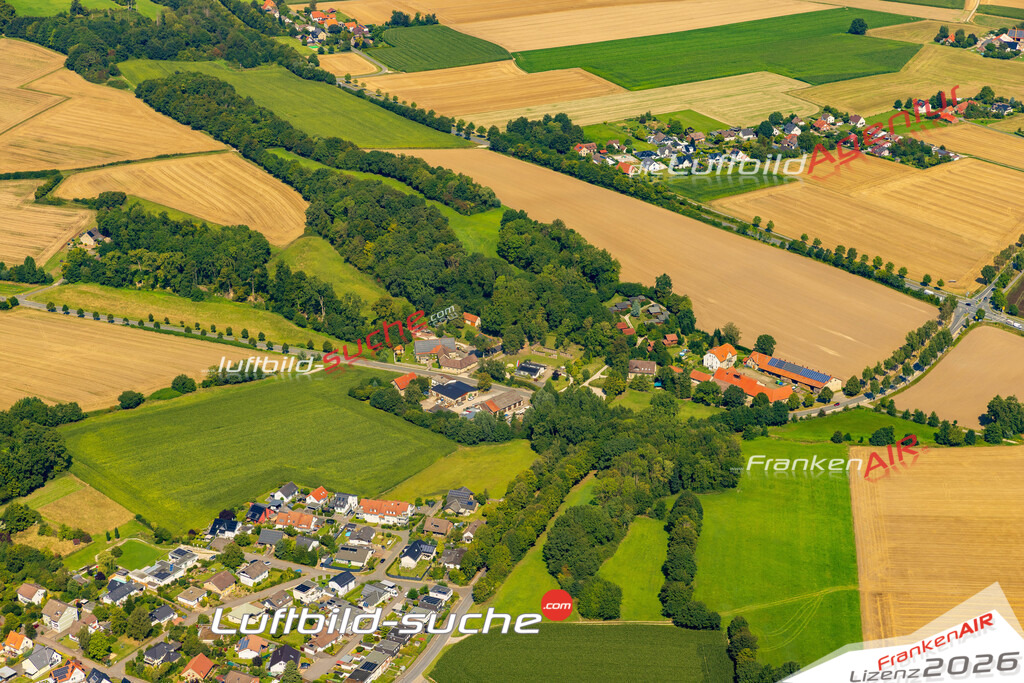 Klassische Luftaufnahme ohne Drohne zeigt:Hörste bei Lage - Die Luftbildaufnahme wurde 2025 vom UL-Flugzeug heraus erstellt ( keine Drohnenaufnahme ) - Hochauflösende Luftaufnahme -Nicht vergleichbar mit Google Maps oder Satelittenbilder- Die Geschenkidee !Mit Lizenz und Bildrechte bestellbar
