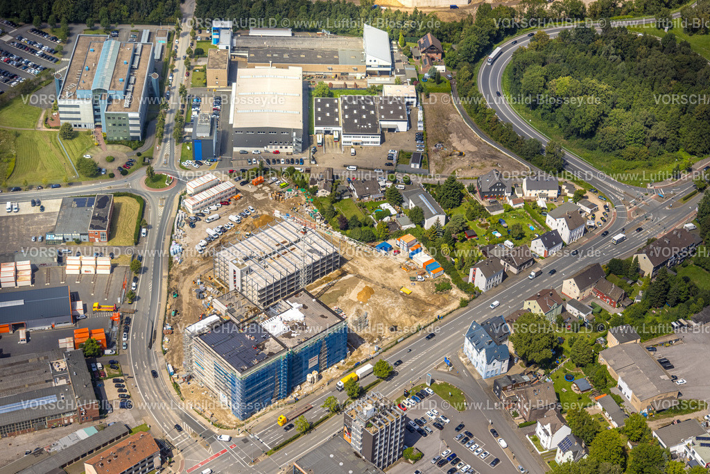 Bochum230802501 | Luftbild, Baustelle und Neubau für Grönemeyer Institut und Med 360ÃƒÆ’Ã†â€™ÃƒÂ¢Ã¢â€šÂ¬Ã…Â¡ÃƒÆ’Ã¢â‚¬Å¡Ãƒâ€šÃ‚Â° an der Rensingstraße Ecke Herner Straße, Riemke, Bochum, Ruhrgebiet, Nordrhein-Westfalen, Deutschland