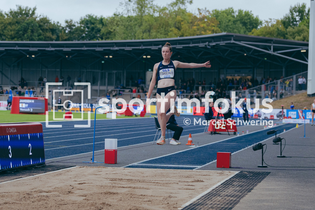 Deutsche Meisterschaften der Frauen und Männer 2026 | Enie Dangelmaier, LAZ Rhede, Weitsprung, Deutsche Meisterschaften der Frauen und Männer 2026, Lohrheidestadion Bochum-Wattenscheid, 26.07.2026. Foto: Marcel Schwering / sportimfokus - Realisiert mit Pictrs.com