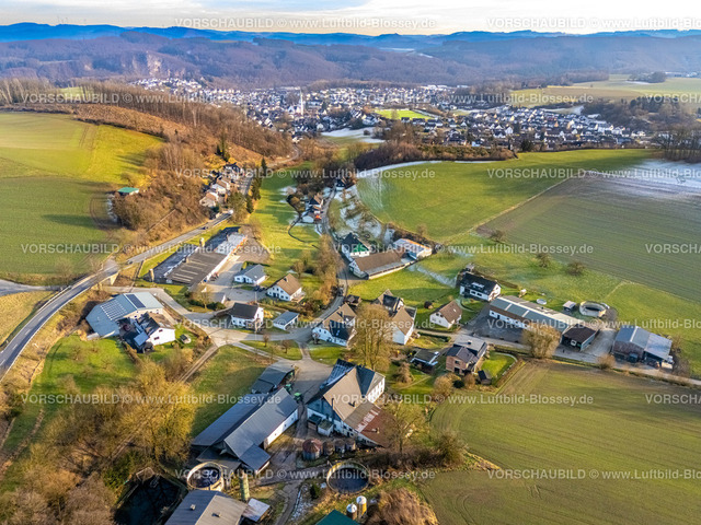 Finnentrop2502600081Sange | Luftbild, Sange, Ortsteil, Heggen, Finnentrop, Sauerland, Nordrhein-Westfalen, Deutschland