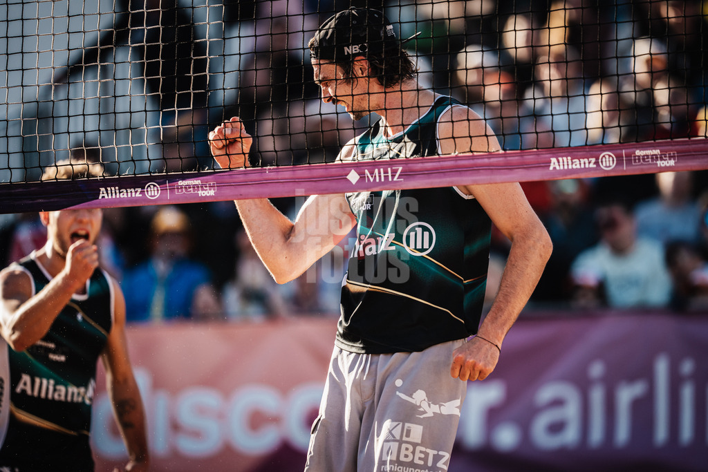 Beachvolleyball | Männer | Allianz German Beach Tour 2025 | Tourstop Berlin | 23.08.2025 | Jannik Kühlborn jubelt