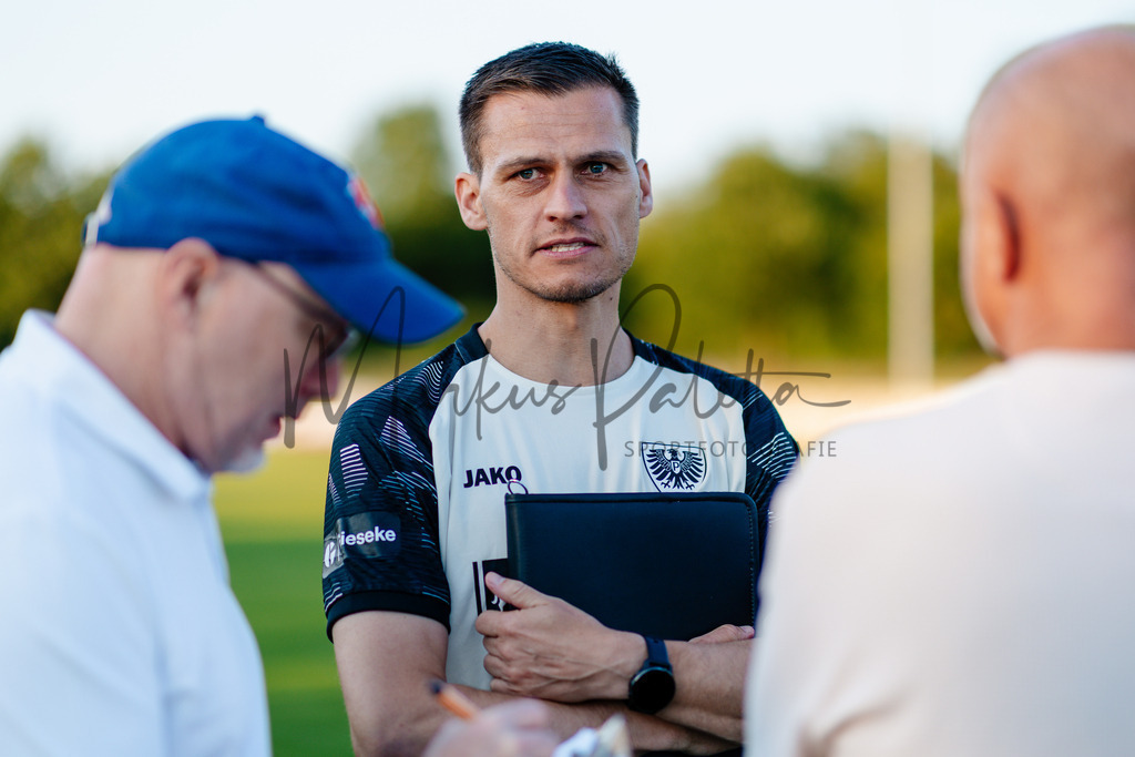 Testspiel, Saison 2026/27: SC Preußen Münster - Kickers Emden | Billerbeck, 10.07.2026: Testspiel, SC Preußen Münster gegen Kickers Emden auf der Anlage des DJK Billerbeck in Billerbeck. Foto: sportfotografie.ms | Markus Paletta - Realisiert mit Pictrs.com