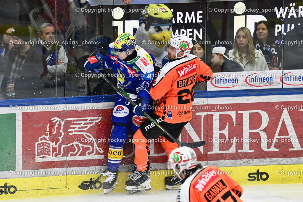 EC IDM WÄRMEPUMPEN VSV vs. MOSER MEDICAL GRAZ99ERS | #65 Michael Kernberger EC VSV, #20 Nico Brunner Graz 99ers, EC IDM WÄRMEPUMPEN VSV vs. MOSER MEDICAL GRAZ99ERS, EC IDM WÄRMEPUMPEN VSV vs. MOSER MEDICAL GRAZ99ERS am 17.03.2026 in Villach (Stadthalle Villach), Austria, (Photo by Bernd Stefan)