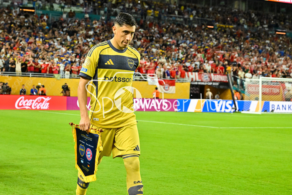 FC Bayern München - Boca Juniors | Im Bild Miguel MERENTIEL (Boca Juniors 16) / Einzelfoto / Freisteller / FIFA Club World Cup: FC Bayern Muenchen - Boca Juniors, Hard Rock Stadium am 20.06.2025 / NOT FOR SALE IN USA