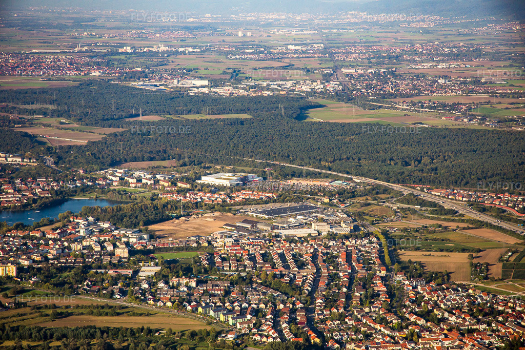 Luftbild: Brühl, Gewerbegebiet Schütte-Lanz-Park in Brühl im Bundesland Baden-Württemberg in Deutschland. Foto: IMG_072943.jpg vom 23.09.2014 durch Werner Riehm/FLY-FOTO.de