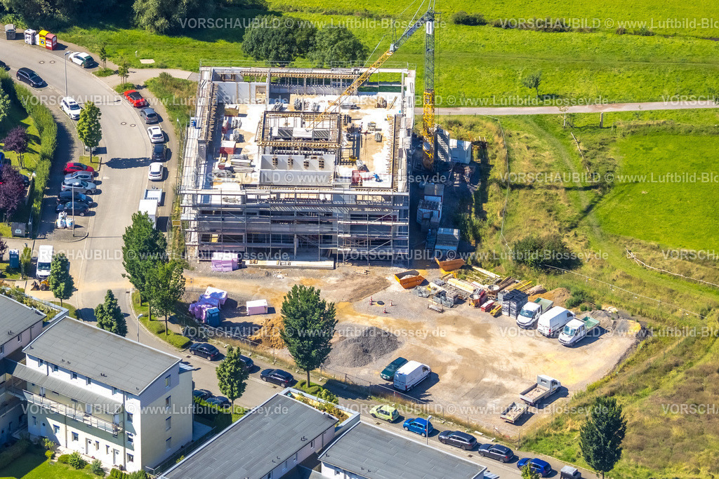 Witten230800076 | Luftbild, Dr. Spang Baustelle und Neubau Bürokomplex neben dem Netto Supermarkt, Rosi-Wolfstein-Straße, Annen, Witten, Ruhrgebiet, Nordrhein-Westfalen, Deutschland