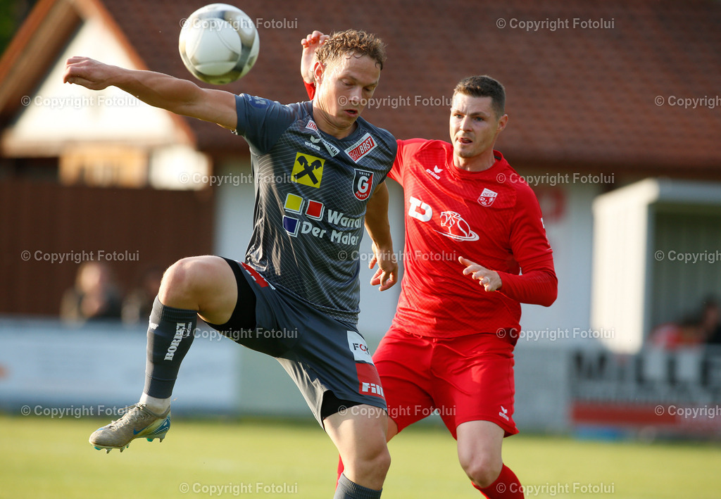 A_LUI_23052025_18 | SPORT FUSSBALL REGIONALLIGA MITTE ASKOE OEDT-UNION GURTEN 23.0.2025 IM BILD: DENIS BROZIK (OEDT) UND JAKOB KREUZER (GURTEN) FOTO:FOTOLUI