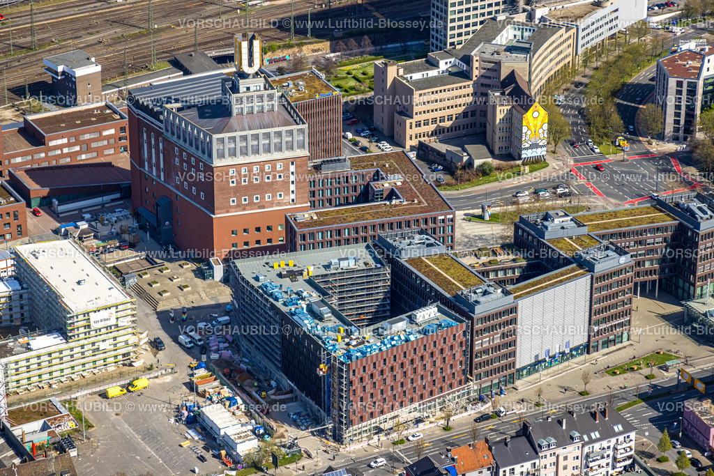 Dortmund220400635 | Luftbild, Dortmunder U, Baustelle mit HotelNeubau Moxy und Residence Inn an der Emil-Schumacher-Straße Ecke Rheinische Straße, Dorstfelder Brücke, Dortmund, Ruhrgebiet, Nordrhein-Westfalen, Deutschland