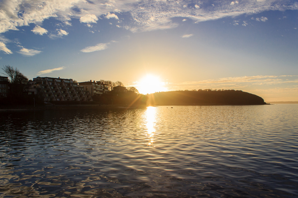 Strand in Glücksburg | Sonnenuntergang in Glücksburg - Realisiert mit Pictrs.com