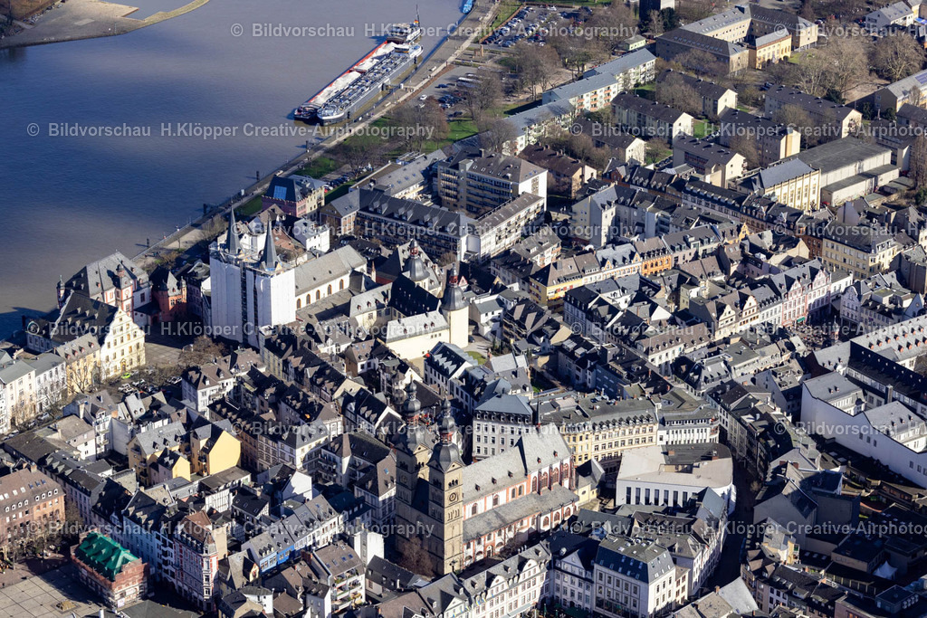 Luftbilder Koblenz-9954 | Luftbildfotografie Altstadtbereich und Innenstadtzentrum an der Marktstraße in Koblenz im Bundesland Rheinland-Pfalz, Deutschland - Realisiert mit Pictrs.com