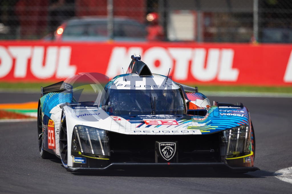 Trainproduction-20230708-0090 | MONZA,ITALY,08.Jul.23 - MOTORSPORTS - WEC, FIA World Endurance Championships, 6h of Monza, Autodromo Monza. Image shows Paul Di Resta (GBR), Mikkel Jense (DEN) and Jean-Eric Vergne (FRA/ Peugeot Totalenergies). Photo: Trainproduction / Matthias Trinkl