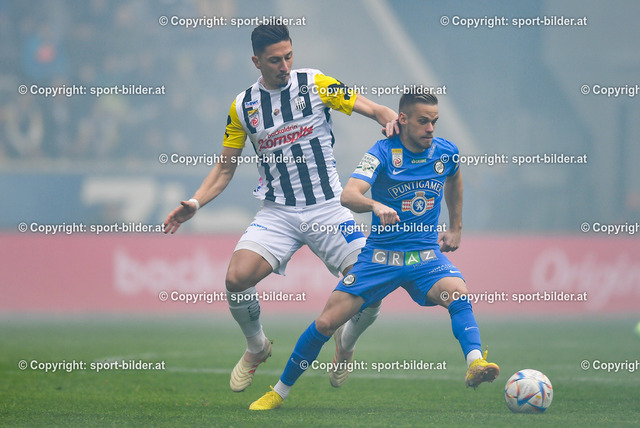 AUT, Admiral Bundesliga, LASK Linz vs SK Sturm Graz | 09.04.2023, Raiffeisen Arena Linz, AUT, Admiral Bundesliga, LASK Linz vs SK Sturm Graz, im Bild Robert Zulj (Lask) vs Tomi Horvat (Sturm Graz)


// Admiral Bundesliga Match between LASK Linz and SK Sturm Graz in Linz, Austria on 2023/04/09
