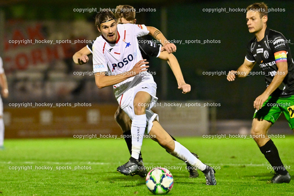 SAK Klagenfurt vs. FC Gleisdorf 09 2.9.2022 | #6 Miha Vidmar, #18 Manuel Suppan
