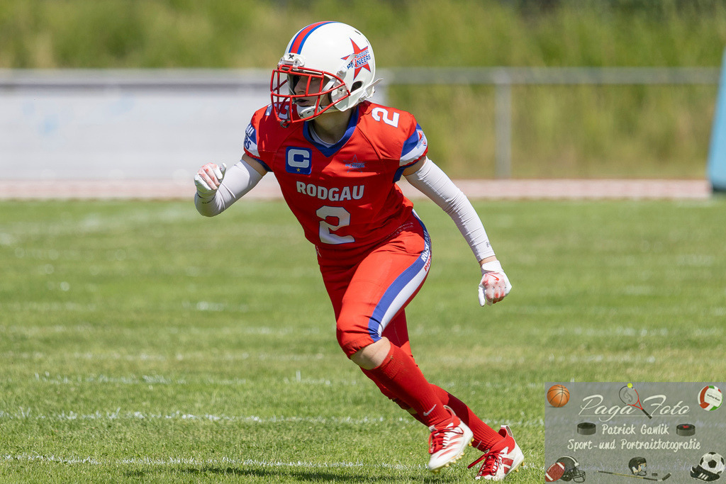 GFLW 1: German Football League Women 1: Rodgau Pioneers Ladies - Stuttgart Scorpions Sisters, 07.06.2026 | Rebecca Meier (Rodgau Pioneers Ladies #2), Freisteller, Portrait / Porträt, Rodgau Pioneers Ladies - Stuttgart Scorpions Sisters, Rodgau, Maingau-Energie-Stadion "Am Weichsee", 7.6.2026 - Realisiert mit Pictrs.com