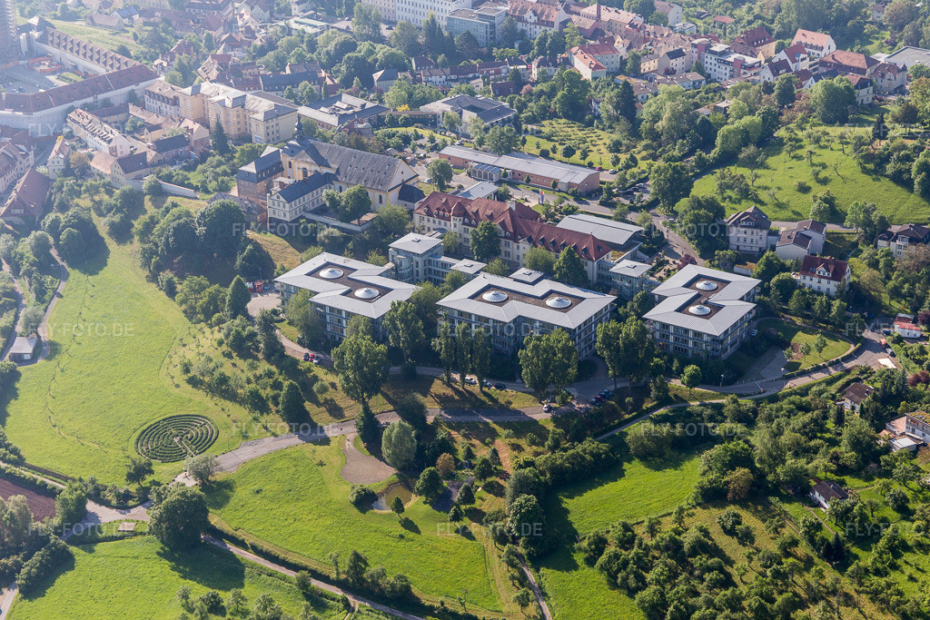 Luftbild: Städtische Musikschule an der Kettenstraße und Schöpfungsweg Labyrinth in Bamberg im Bundesland Bayern in Deutschland. Foto: IMG_099787.jpg vom 25.05.2017 durch Werner Riehm/FLY-FOTO.de