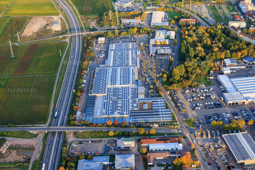 Luftbild: Gillet Baumarkt GmbH in Landau in der Pfalz im Bundesland Rheinland-Pfalz in Deutschland. Foto: IMG_150319.jpg vom 15.10.2025 durch Werner Riehm/FLY-FOTO.deGILLET Baumarkt in Landau