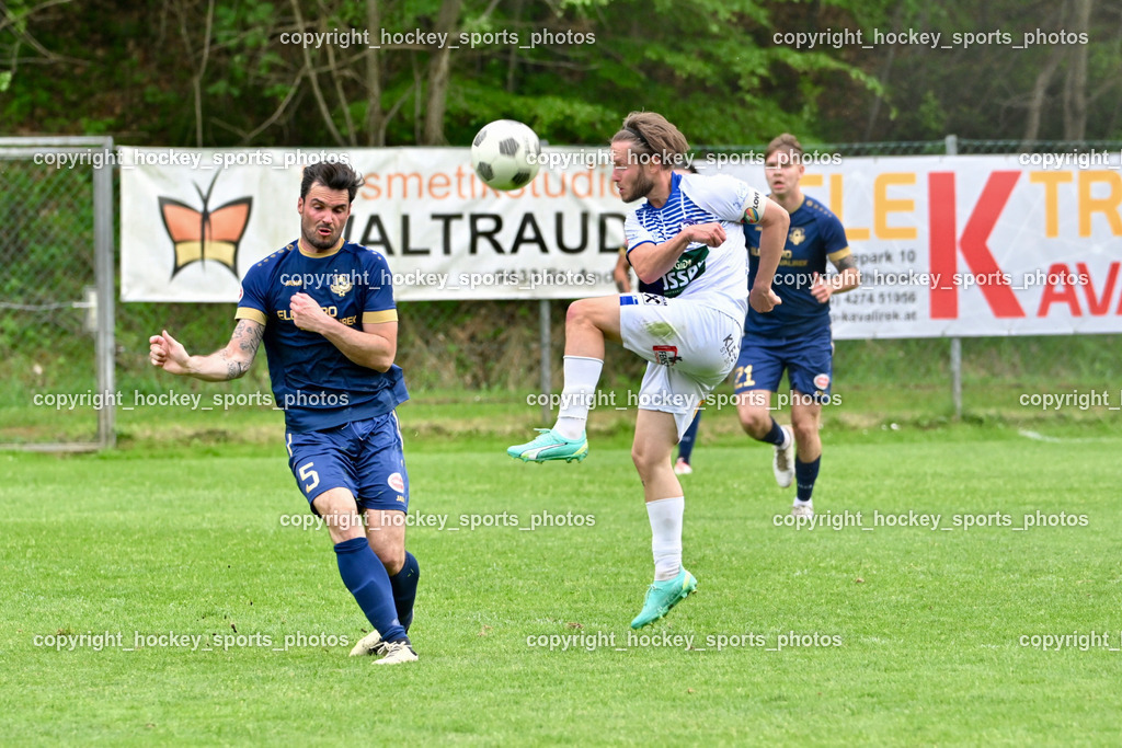 ATUS Velden vs. SV Dellach Gail | #5 Roland Putsche ATUS Velden, #23 Maximilian Wastian Dellach Gail, ATUS Velden vs. SV Dellach Gail, ATUS Velden vs. SV Dellach Gail am 03.05.2025 in Velden (Wald Arena Velden), Austria, (Photo by Bernd Stefan)