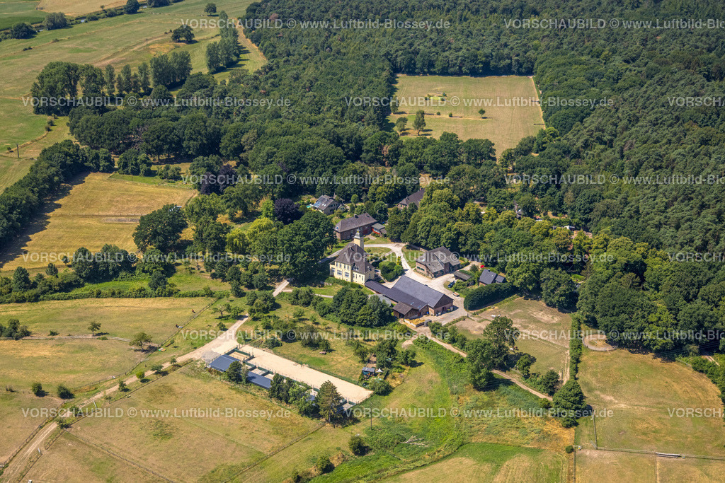 Huenxe220702720 | Luftbild, Haus Schwarzenstein, Drevenack, Hünxe, Ruhrgebiet, Nordrhein-Westfalen, Deutschland