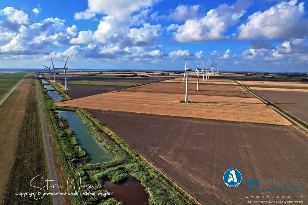 Windpark - Emmelsbüll-Horsbüll | Luftbild, Windenergieanlagen, Bürgerwindpark Emmelsbüll-Horsbüll, Windkraft, Windpark, Nordfriesland, 